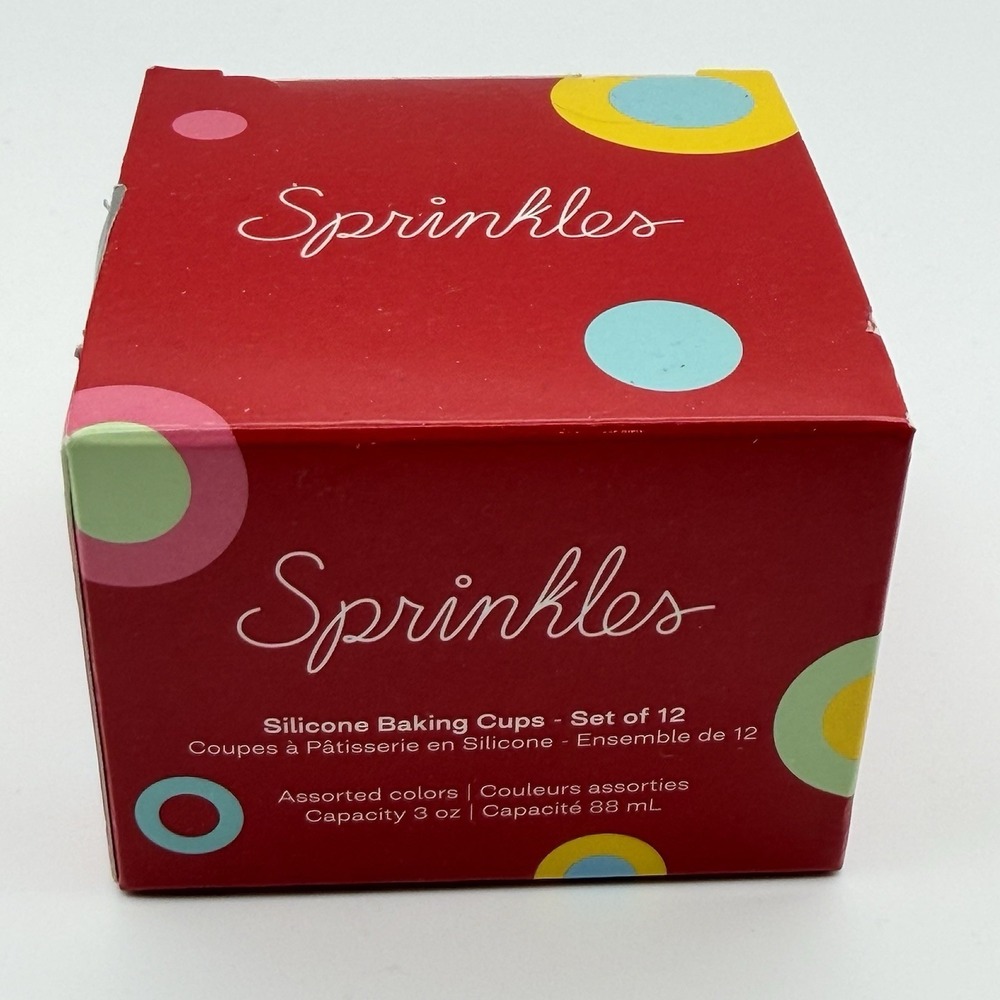 Sprinkles Silicone Baking Cups Set of 12 Reusable Muffin Cupcake Liners 3 oz‎